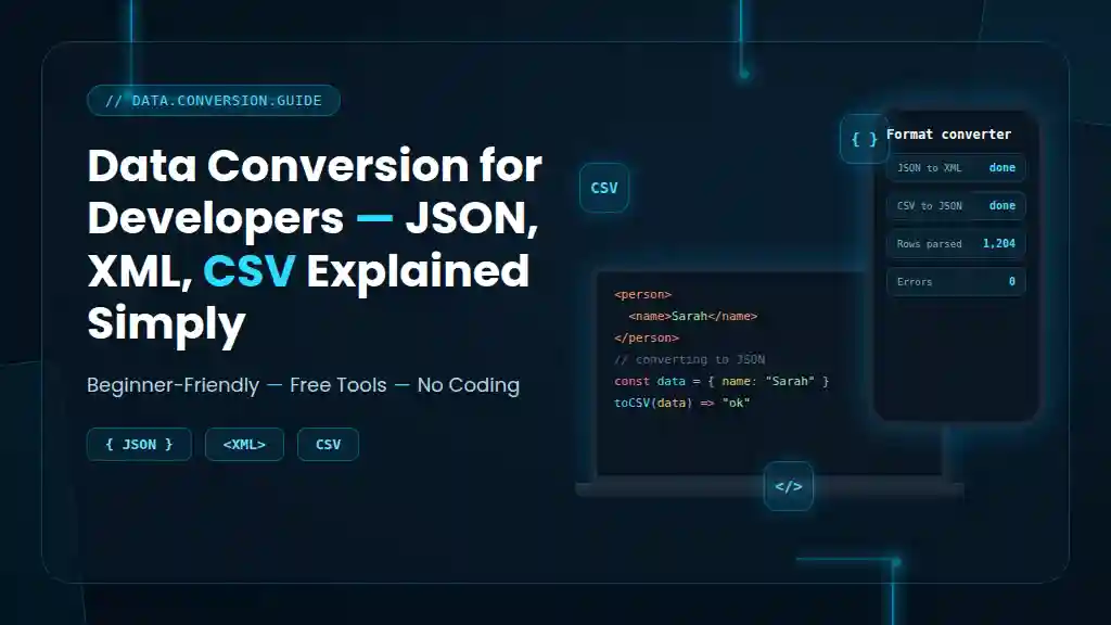 Data Conversion for Developers — JSON, XML, CSV Explained Simply