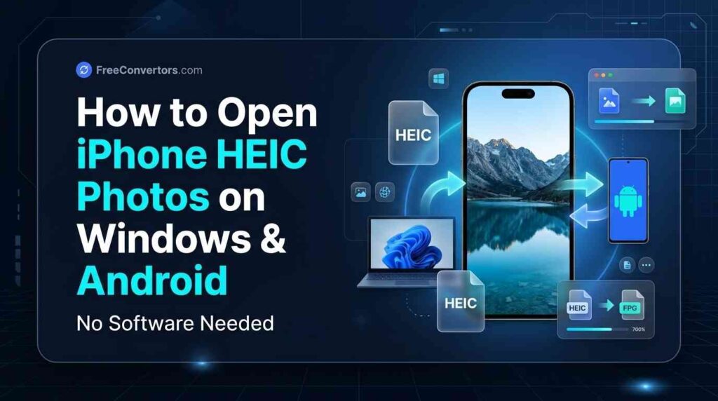 How to Open iPhone HEIC Photos on Windows and Android — No Software Needed